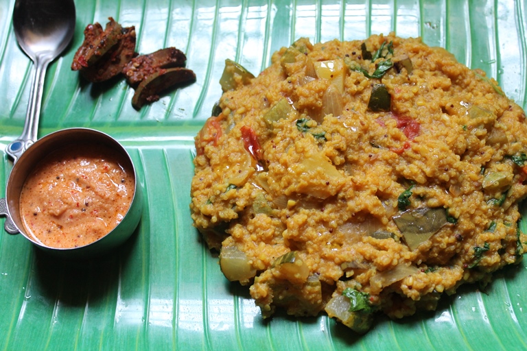 Kuthiraivali Sambar Sadam Recipe | Millet Sambar Rice Recipe