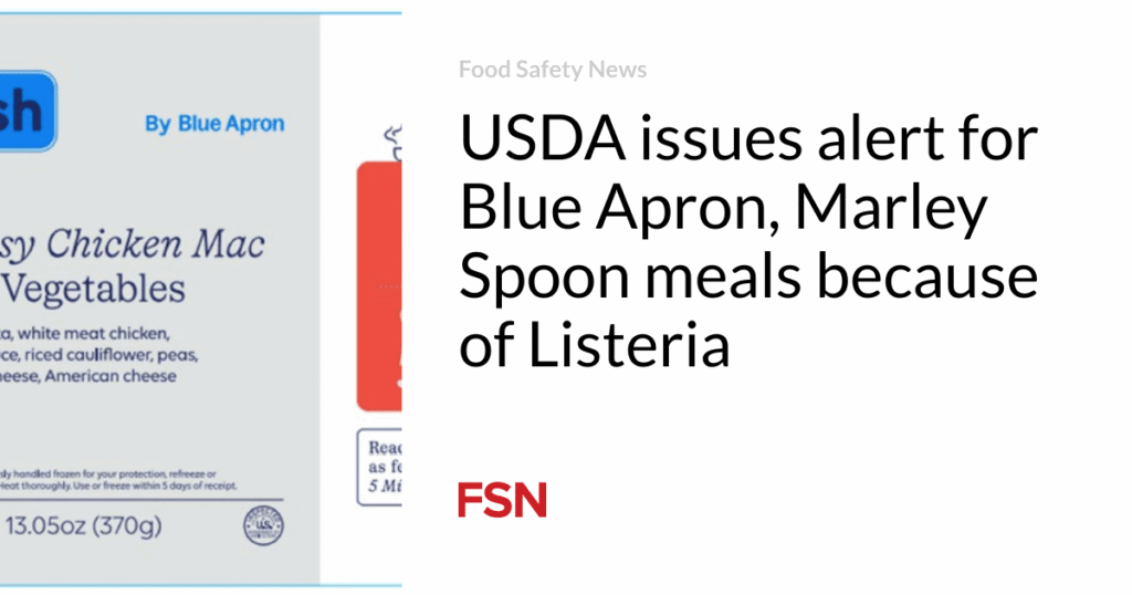 USDA issues alert for Blue Apron, Marley Spoon meals because of Listeria