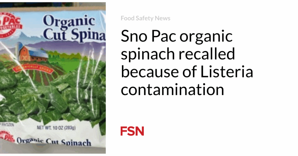 Sno Pac organic spinach recalled because of Listeria contamination