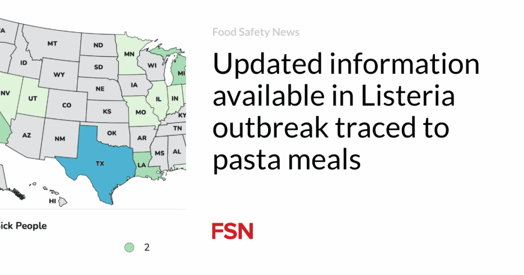 Updated information available in Listeria outbreak traced to pasta meals