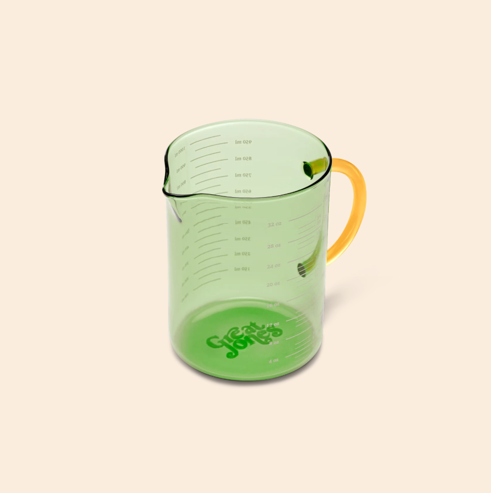 Great Jones Beyond Measure Cup in green and yellow