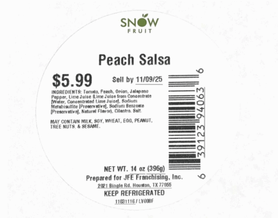 Peach salsa recalled from Kroger stores because of Listeria contamination