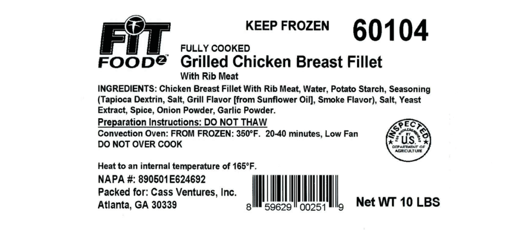 Chicken breasts recalled because of Listeria contamination