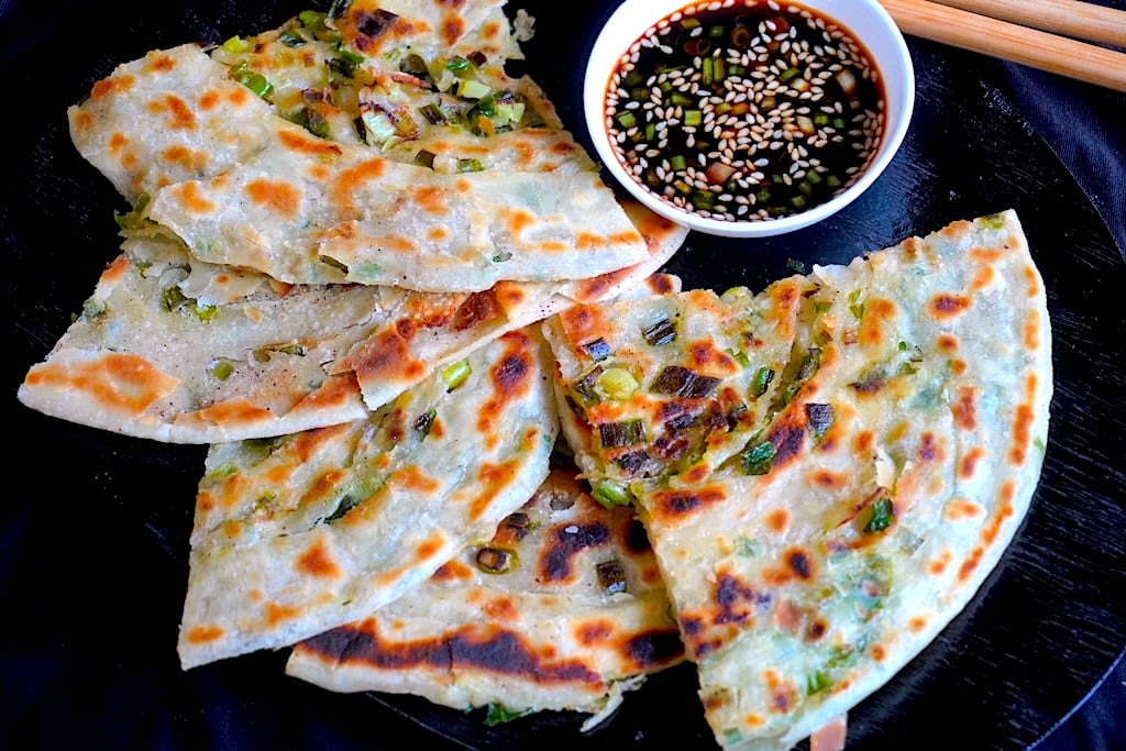 Chinese Scallion Pancakes Recipe | Spring Onion Pancakes