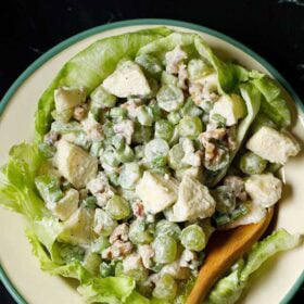 Fresh waldorf salad with greens.