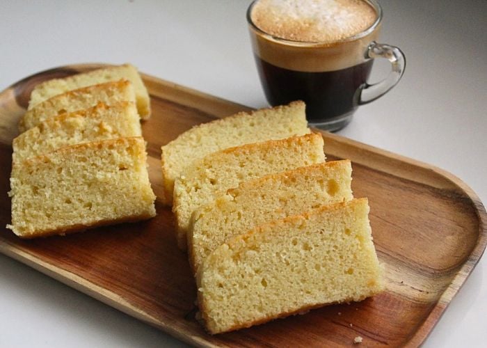 Eggless Hot Milk Cake Recipe