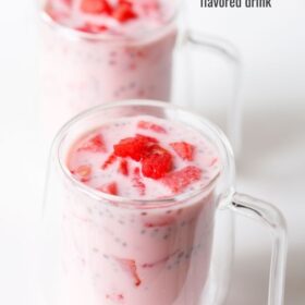 Mohabbat ka sharbat in two glasses.