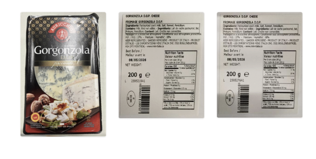 Gorgonzola under recall because of Listeria contamination